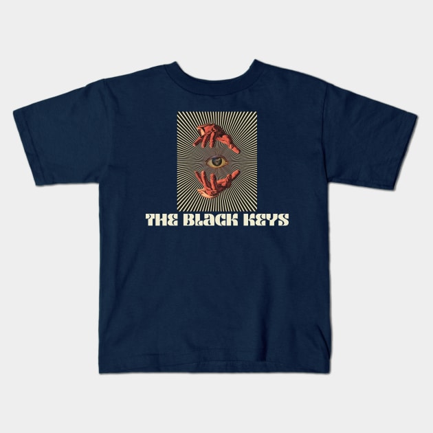 Hand Eyes The Black Keys Kids T-Shirt by Kiho Jise